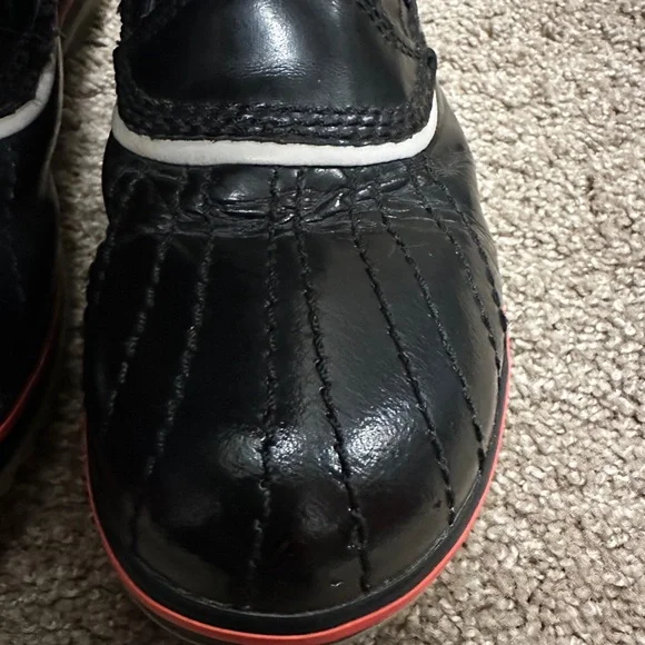 Sorel Tofino Cate Waterproof Quilted Women’s Winter Boots - Black & Coral, Sz 9 - Picture 6 of 7